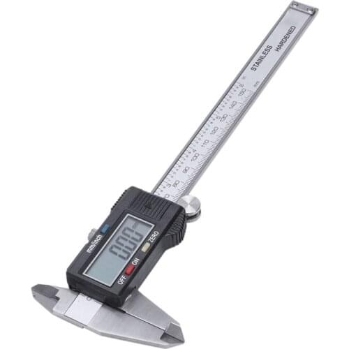 Silver 6 "/ 150mm Digital Electronic King Foot Caliber Large LCD Screen Tool Minimeter Retail