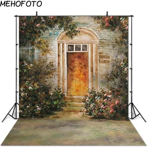 MEHOFOTO Floral Backdrop Oil Painting Landscape Portrait Photography Background Flower Wedding Photo Studio Photobooth Backdrops