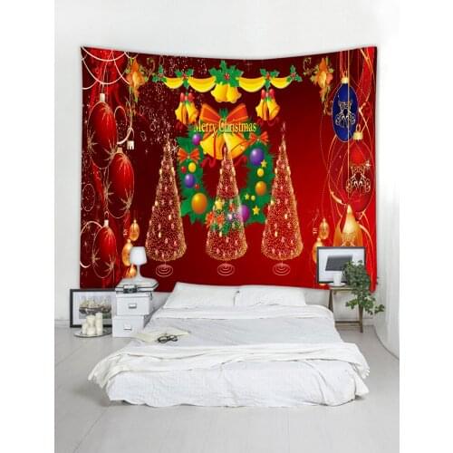 Christmas tapestry beautiful Christmas background 3d digital printing wall-mounted tapestry Christmas New Year decoration tapest