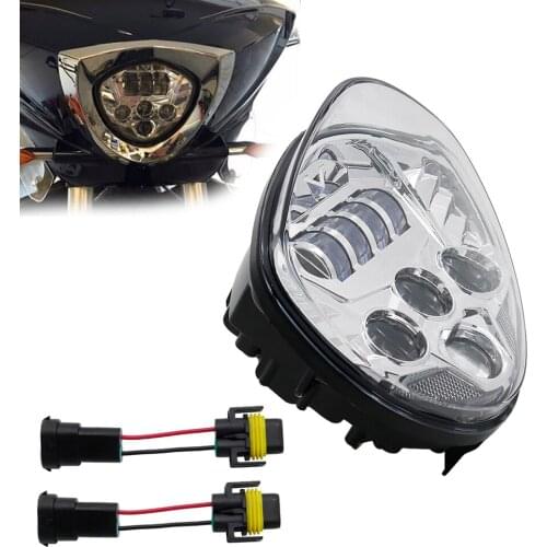 Chrome 60W LED Motorcycle Headlights For Victory Cross Country Kingpin Vegas Victoria Motorcycle Accessories