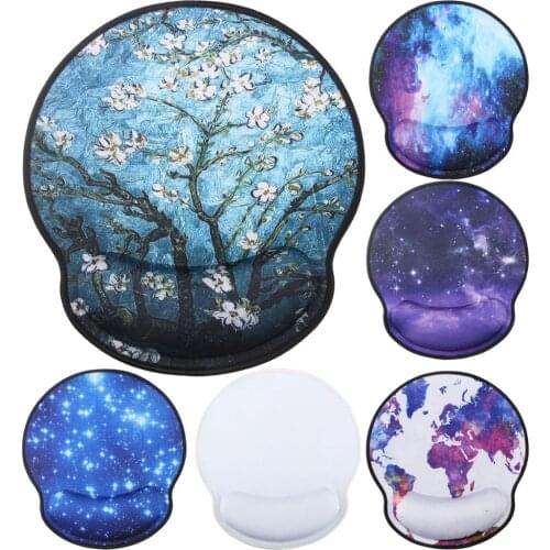 Mouse Pad, Ergonomic Mouse Pad with Wrist Rest, Gaming Mouse Pad with Non-Slip Rubber Base for Computer, Laptop, Home, Office