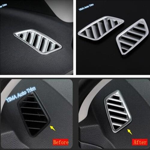 Lapetus Car Styling Side Air Conditioning AC Outlet Vent Net Cover Trim 2 Piece ABS Fit For Mitsubishi Eclipse Cross 2018 - 2021