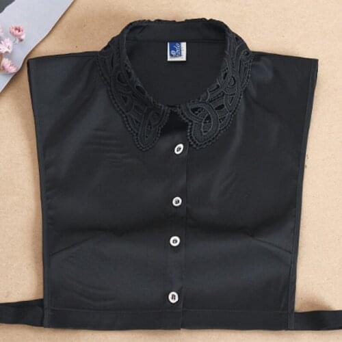 Fashion Ladies shirt decorative Accessories Shirt Fake Collar White & Black Tie Vintage Detachable Collar False Collar Lapel