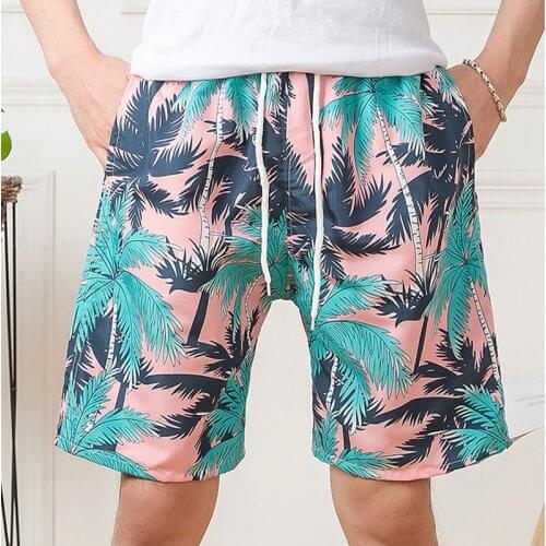 Men Beach Shorts Student 2021 New Arrival Summer Fashion Thin Flowers Male Shorts Teenage Boy Korean Style Hot Sale S56