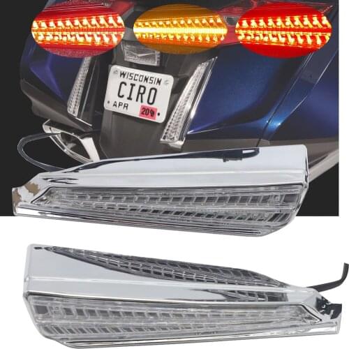For HONDA GL1800 F6B 2018-2021 Gold Wing Motorcycle Accent Saddlebag Filler Inserts Support LED Turn Signal Brake Lamp Lights