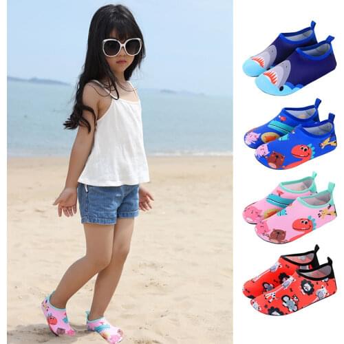 Boys Girls Barefoot Skin Shoes Unisex Water Sport Socks Surf Children ultra-light Beach Shoes Baby Cartoon Soft Socks Slip Shoes