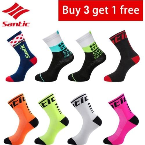 Santic Professional Cycling Socks Wearproof High Quality MTB Mountain Bicycle Bike Socks Anti Slip Breathable Outdoor Sport Sock