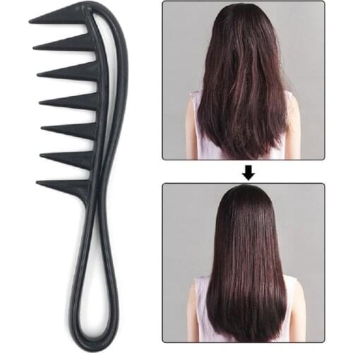 Barber Brush Hair Styling Tool For Women Men Wide Tooth Plastic Comb Detangler Curly Hair Salon Hairdressing Detangle Curly