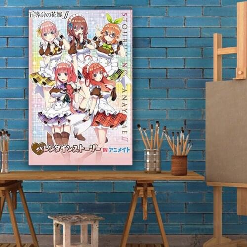 The Quintessential Quintuplets Poster Canvas Hanging Painting Decor Live Room Bedroom Wall Artwork