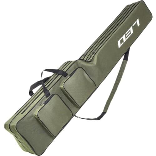 Leo Fishing Bags 130Cm Foldable Multi-Purpose Fishing Bags Fishing Rod Bags Zipped Case Fishing Tackle Bags Pouch Holder