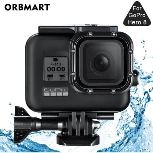 Black 60M Waterproof Housing Case for GoPro Hero 8 Black Dive Protective Underwater Diving Cover for Go Pro 8 Accessories