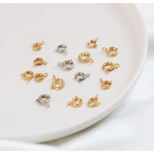 10pcs Lobster clasp connection clasp 14k18k gold color diy DIY Necklace Bracelet Jewelry Making bracelet tail buckle material