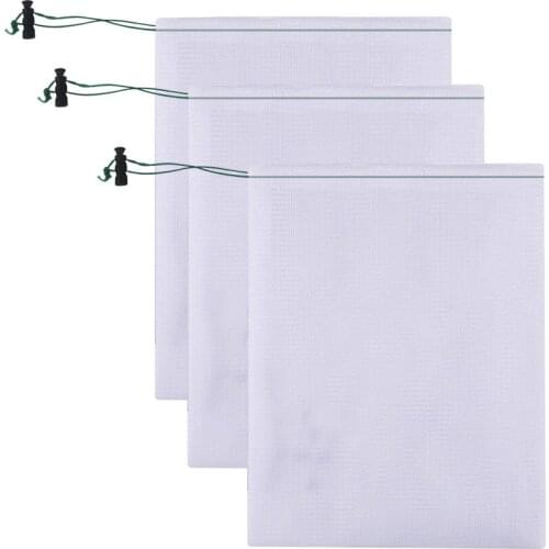 3 Pack Fine Mesh Bag Pull-N-Lock Cord Vacuum Pool Cleaner Fits Leaf Eater, Leaf Catcher, Leaf Gulper, Leaf Bagger