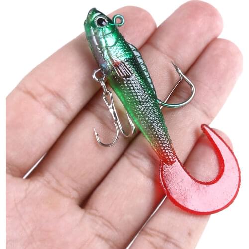 HENGJIA 5pcs 7cm/6g Isca Artificial Rubber Plastic Soft Insect Fishing Lures Lifelike Tail Carp Fishing Pesca Fishing