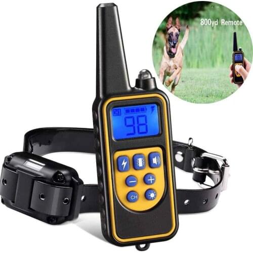 800M Dog Training Collar with Remote Waterproof Rechargeable Bark-Stop Collars with LCD Display for Small Medium Large for Dogs