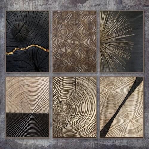 Nordic style Abstract Retro Poster Home Decor Picture Canvas Painting Wall Art Luxury Art Poster and Print for Living Room