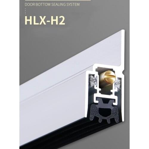 H type Concealed wooden door automatic sealing strip Aluminum alloy soundproof lifting strip