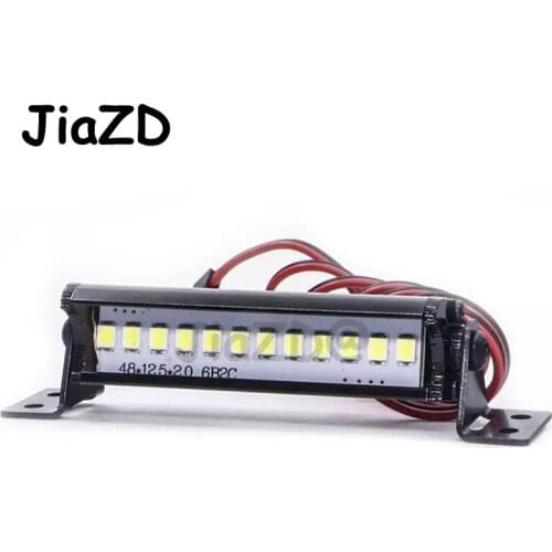 FREE SHIPPING Trx4 Metal Roof Lamp 12 LED Light Bar For 1/10 RC Crawler TRX4 SCX10 KM2 CC01 Remote Control Toys Parts