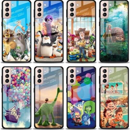 Disney Movie Tempered Glass Cover For Samsung Galaxy S21 Plus Ultra M21 M31 M51 A52 A72 Phone Case Coque