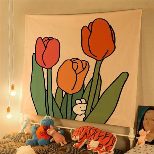 Kids Room Decor Wall Hanging Tapestry Cute Cartoon Wall Cloth Kawaii Decorative Wall Carpet Soft Blanket Tapestries For Bedroom
