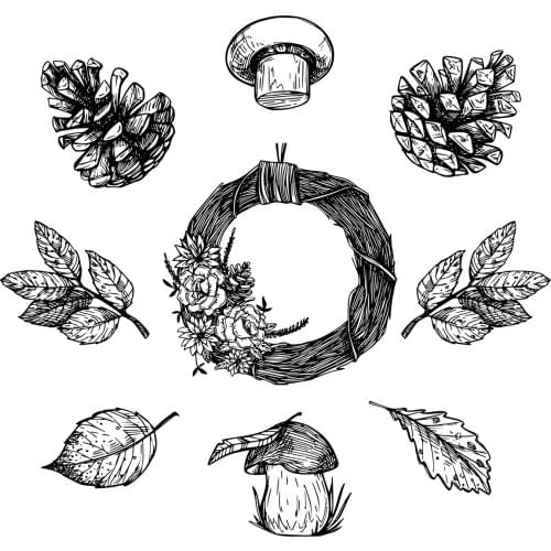 Decorative Wreath Clear Stamps/Seal For DIY Scrapbooking Card Making Album Decorative Silicone Stamp Crafts