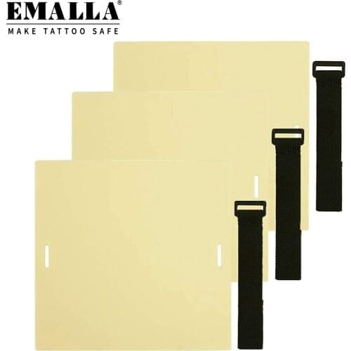 EMALLA 3/5/8PCS Blank Tattoo Practice Skin 20x20x0.3CM Double Permanent Makeup Fake Makeup Microblading Practice Skin Supplies
