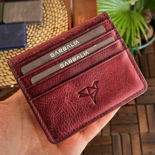 Canvas Vintage Leather Card Wallet Wallet leather Mini small short vertical Ultra slim wallet wallet coin purse portable wallet