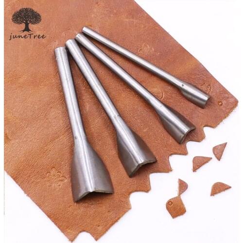 8pcs Leather Tools Treatments Crafts DIY angle V punch Leather Craft Tools Half Round V Shaped Cutter Punch Leather Handmade