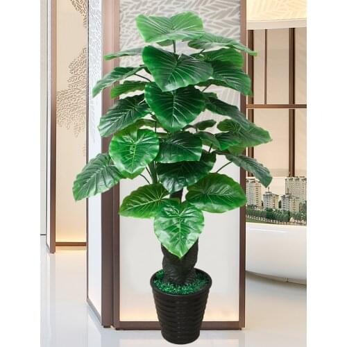Artificial plants Big leaf good luck tree home decoration greenery plant artificial trees for home decor house plants bonsai