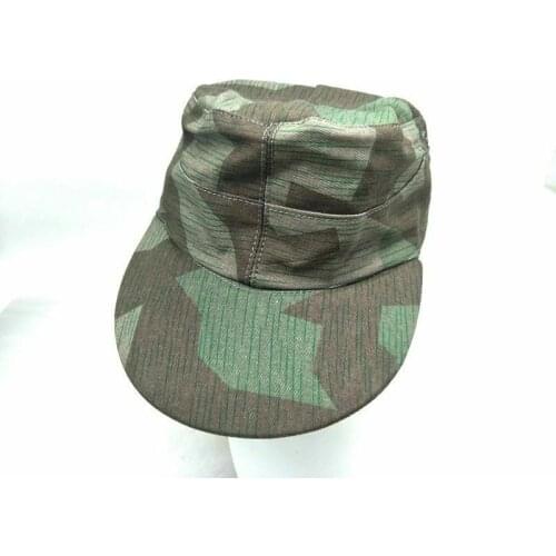 WWII German Army Soldier Splinter Camouflage Camo Field Cap Military WW2 Reproduction