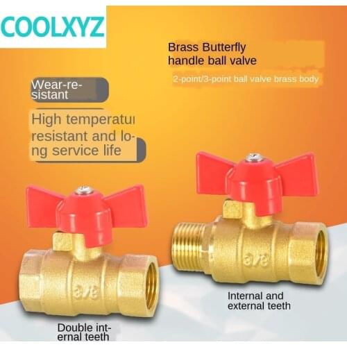 Brass ball valve 1/4 inch 3/8 inch pagoda small ball valve pneumatic air pump valve water pipe valve switch