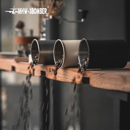 MHW-3BOMBER Sealed Canister Stainless Steel Solid Wood Barista Tools Coffee Machine Accessories Coffee Beans Nut Storage Latte