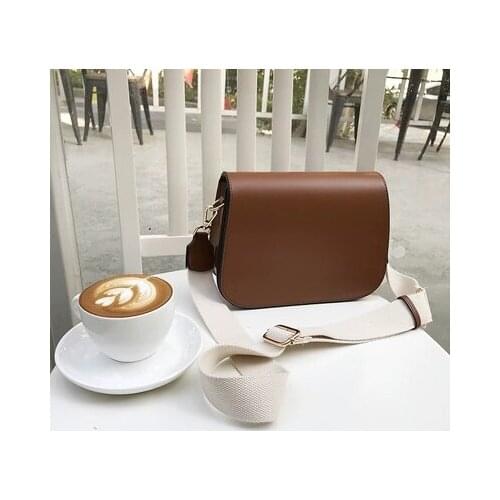 NEW small Crossbody Bag For Women Solid Color Stitching Design Female Shoulder Bag simple circular ladies bag 2 shoulder straps