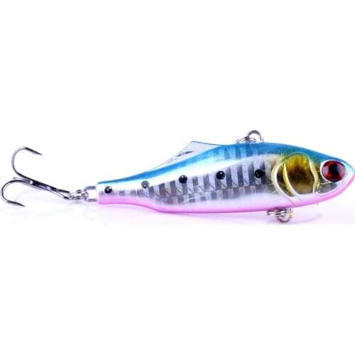 1pcs New VIB Fishing Lure 7cm 24g 4# Hooks Hard Bait Isca Artificial Lifelike Crankbait Fishing Tackle Pesca Peche Carp Bait