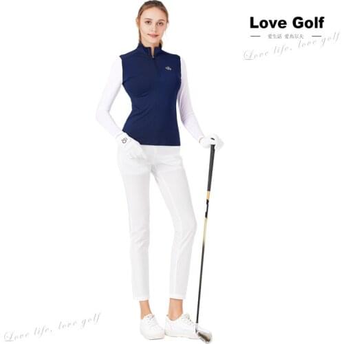 New golf clothing womens suit ice silk sunscreen long-sleeved slim golf pants stretch trousers