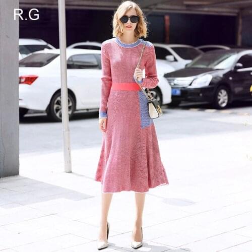 RG Formal Business Pullover Womens Suit Costumes Color Block Red Two Piece Set Office Work Wear Suits Conjuntos Femininos 2018
