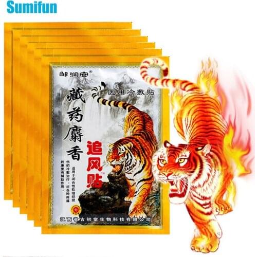 8Pcs/bag Tiger Balm Analgesic Sticker Pain Relief Patches Treat Rheumatoid Arthritis Joint Muscle Ache Herbal Medical Plaster
