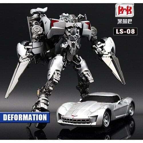 Transformation BMB Sideswipe Black Mamba LS08 LS-08 Model Movie Film Alloy Action Figure Robot Collection Deformed Toys Gifts
