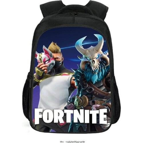 16 Inch Fortnite Backpacks For Kids Games 3D Printed School Bags Boys Girls Primary Schoolbag Students Mochilas Gifts