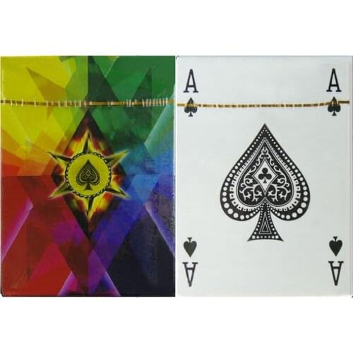 Ultra Thin Rainbow Playing Cards Deck Poker Close-up Street Magic Tricks Props Toys