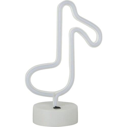 Music Note Neon Sign Led Neon Sign for Room Decoration Neon Night Light Art Bedside Decoration (Warm White)