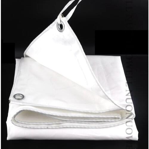 Thickness 0.45mm White PVC Tarpaulin Rainproof Cloth Garden Courtyard Tarpaulin Rainproof Cloth Cover Waterproof Sunshade Cloth