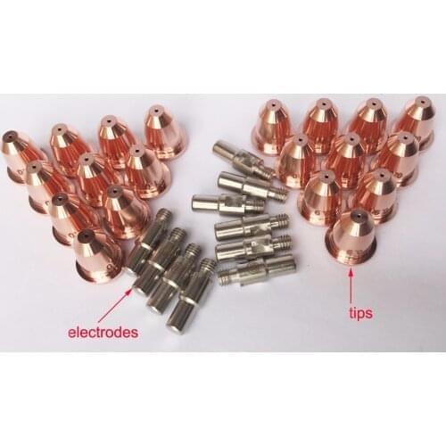Parts IPT60 cutting torch consumables for CUT55, Accessories 10 Electrodes 20 Tips