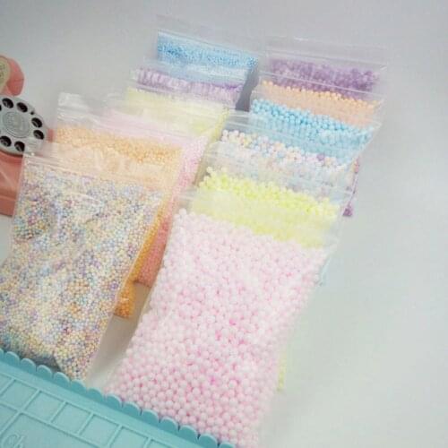 1 Pack Slime Balls Small Tiny Foam Beads For Floam Filler For DIY Supplies DIY Snow Mud Particles Accessories 2-4mm