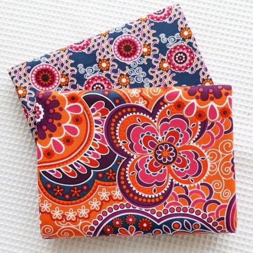 2pcs 50x150cm/Meter Classic floral printed Cotton Fabric Patchwork for Sewing Material Quilting Baby Cribs Doll Cloth Material