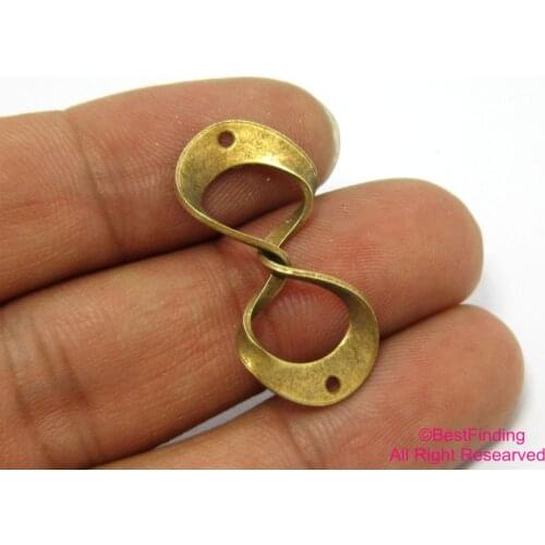 Brass pendant 30x14.5mm twist brass bow tie connector -5pcs R402