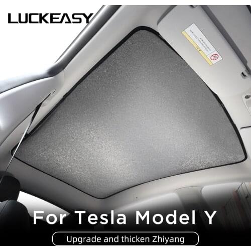 LUCKEASY Car Functional Accessories Interior Modification For Tesla Model Y Roof Shade Net Blind Skylight Protective Cover