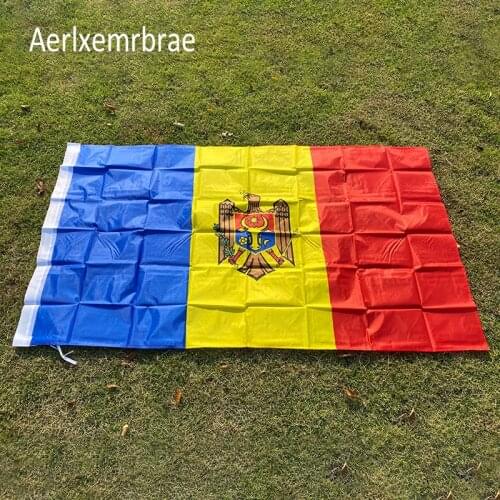 Free shipping Moldova flag 90*150cm Hanging Moldova National flag Moldova flag
