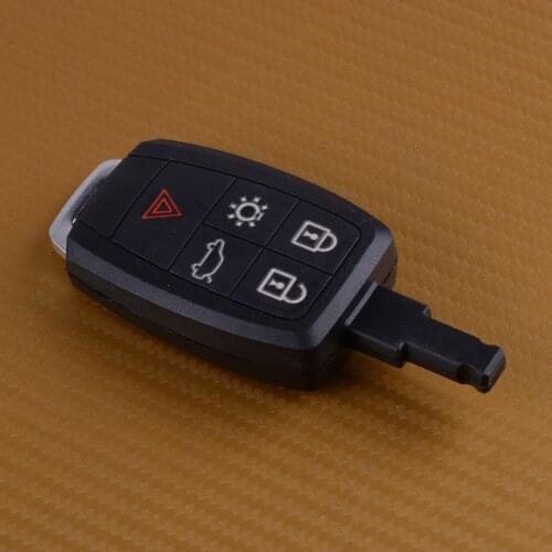 DWCX Black 5 Button Keyless Entry Remote Car Key Shell Case Replacement Fit For Volvo C30 C70 S40 V50 2008 2009 2010 2011