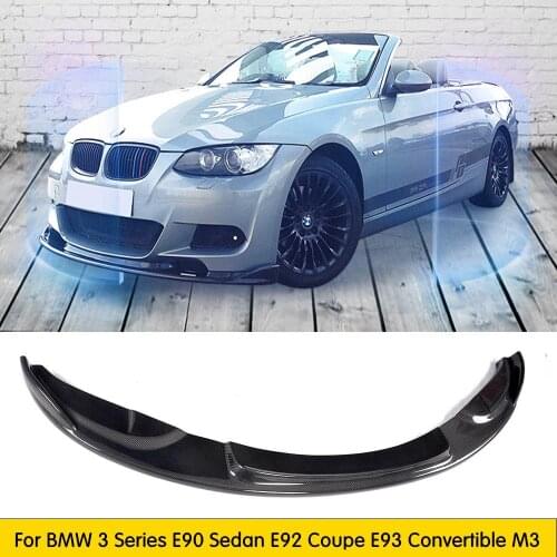 For E90 E92 E93 M3 Carbon Fiber Front Bumper Lip Diffuser for BMW E90 Sedan E92 Coupe E93 Convertible M3 Only 2006 - 11